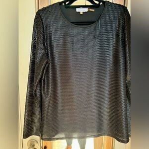 Calvin Klein Black Mesh Women's Top